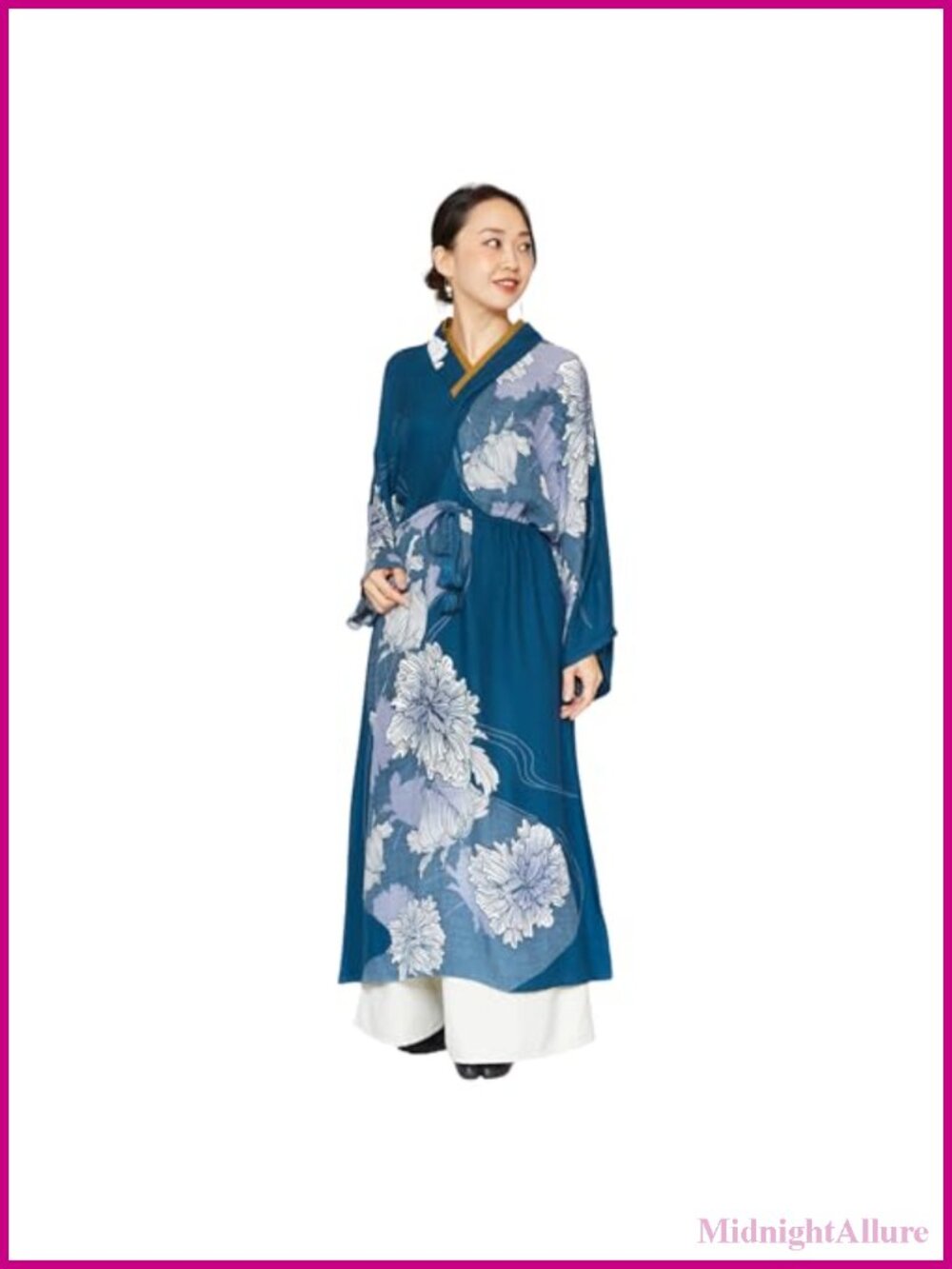 Kimono One-Piece Dress Japanese Casual Style Relaxed Fit